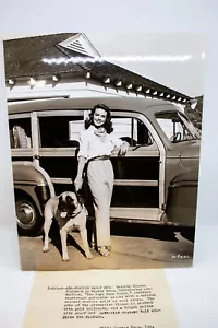 1940s ORIGINAL DORTHY MALONE DOG & WOODY STUDIO PRODUCTION PHOTO #2 - Picture 1 of 3