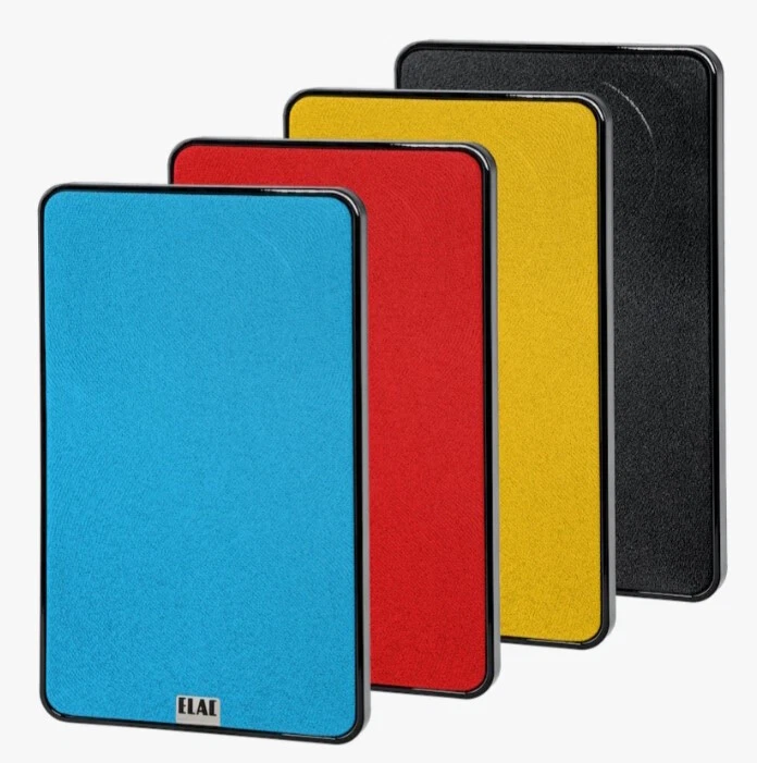 ELAC Stoffabdeckung für BS 312.2 Elegant Schwarz Rot 1 Paar