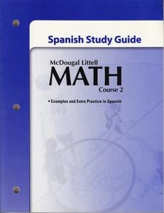 MCDOUGAL LITTELL MATH COURSE 2: SPANISH STUDY GUIDE - NEW! - Picture 1 of 1