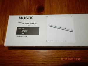 IKEA MUSIK 5 Birnen Silber Lichtleiste / Lichtleiste Neu im Karton ( 202.174.85 ) - Bild 1 von 2