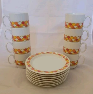 MCM Georges Briard Karussell Stapelbare Tassen Becher & Teller 16er Set Fine China - Bild 1 von 12