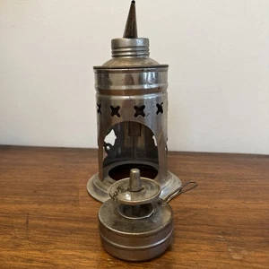 Simplex Lamp Co Öllampe Brenner Verdampfer Metall viktorianisch 19. Jh. naiv - Bild 1 von 16