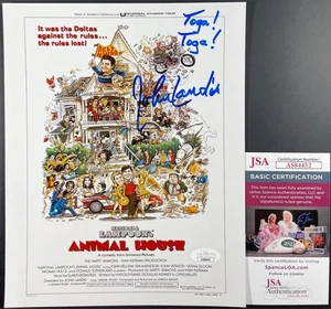 John Landis signiert Tierhaus 8x10 Mini Film Poster Foto Autogramm JSA COA - Bild 1 von 5