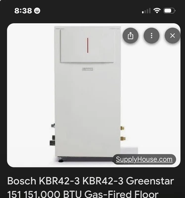 BOSCH BOILER Model  ZWB 42-3 with pump .  - Image 1 of 2