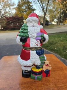 Galerie au Chocolat Tradition Santa aufklappbares Schmuckstück Süßigkeiten Figur Behälter  - Bild 1 von 11