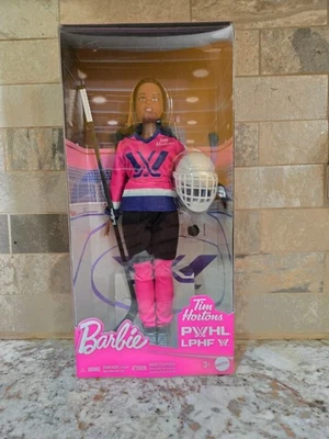 NEW Brunette Barbie Tim Hortons Mattel 2025 PWHL Hockey Player Doll Canada