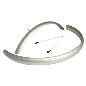 Parafango MVTEK CITY BIKE 26x53mm policarbonato argento (coppia) - Foto 1 di 2