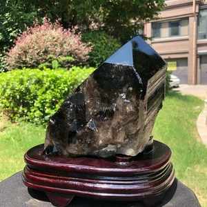 7,7 Pfund natürlicher dunkler Tee Quarz Kristall Probe Reiki Mineral Zusatz Klammer 1356 - Bild 1 von 16