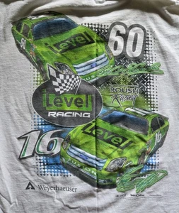 Vintage Fruit of the Loom Nascar Level Racing Shirt - Size Large Single Stitch - Picture 1 of 7