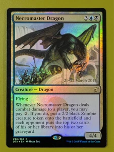 FOIL PROMO Necromaster Dragon x1 Dragons of Tarkir Prerelease PROMO x1 MTG - Picture 1 of 1