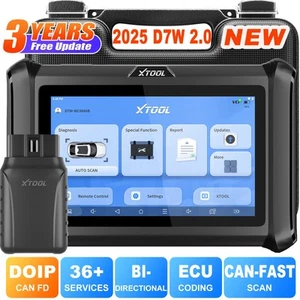 XTOOL D7W OBD2 Bidirectional Scanner Auto Diagnostic Tool ECU Coding Key Program - Picture 1 of 12