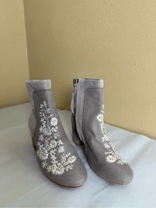 Botines TOMS Evie bordados de lona y gamuza Heritage talla W8 - Imagen 1 de 13