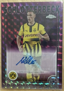 Nico Schlotterbeck Magenta Geometric Auto 18/75 2024-25 Topps Chrome UEFA Soccer - Picture 1 of 2