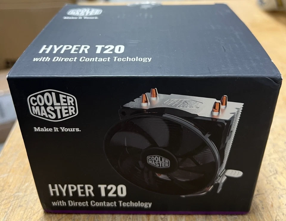 Cooler Master HYPER T20 Compact CPU Air Cooler With 2 Copper Heat Pipes. 95mmfan