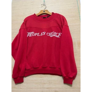 Expressions People's Choice Red Crewneck Sweatshirt Medium Retro Vintage - Picture 1 of 8