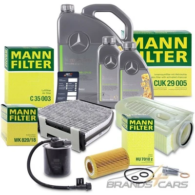 MANN INSPEKTIONSPAKET + 7l 5W-30 ÖL FÜR MERCEDES W204 W212 X204 180 - 250 CDI - Bild 1 von 4
