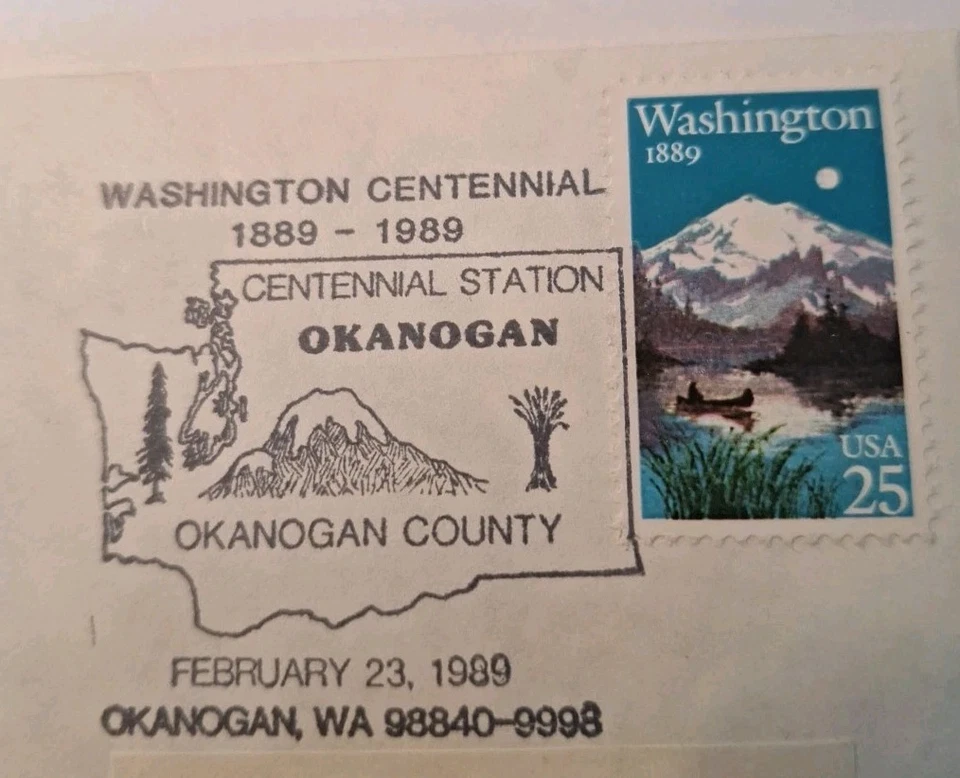 First Day Issue Washington Statehood Centennial 02/23/1989 - Image 1 of 3