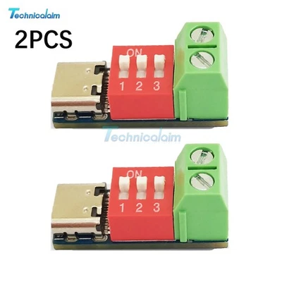 MARKENLOS 2x USB-C PD Trigger Board Modules PD/QC Decoy Board Fast Charge USB Type-C HOT