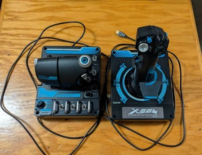 Logitech Saitek X56 Rhino H.O.T.A.S simulatore di volo acceleratore e stick PC - Immagine 1 di 4