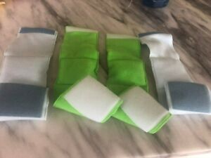 4-MALE DOG BELLY BANDS LEAK PROOF  WHITE & GREEN