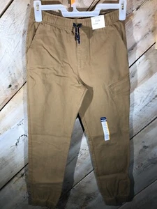 Arizona jean co. flex jogger pants stretch drawstring youth Size L 14/16 brown … - Picture 1 of 4
