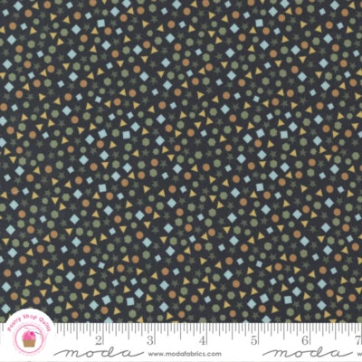 Moda ABC XYZ 20816 20 Black Stars  STACY IEST HSU Quilt Fabric ANIMALS - Image 1 of 4