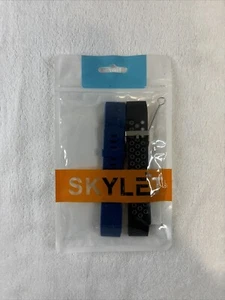 Skylet- Band Kit for Fitbit Charge 2 Sports (2-Pack) - Black/Gray/Blue - Picture 1 of 2