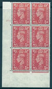 21/2D Pale Scarlet Cylinder 275 Dot Perf 5 (E/I) UNMONTIERT NEUWERTIG/MNH - Bild 1 von 1