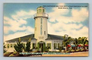 Postcard The Lighthouse Sea Food Restaurant and Cocktail Bar Miami Beach FL  - Picture 1 of 2