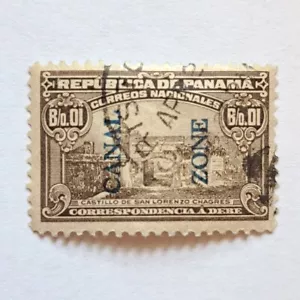 Vintage Canal Zone J4 Postage Stamp CANAL ZONE READING UP Variety - Picture 1 of 6