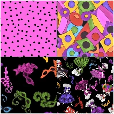 Loralie Designs -  Masquerade Quilting and Crafting Fabric Fat Quarters 🎉🎉 - Image 1 of 4
