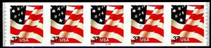 US Flag PNC5 MNH 37 Cent Denominated 2002 PL 3333A Scott 3632 Wide End Margins - Picture 1 of 2