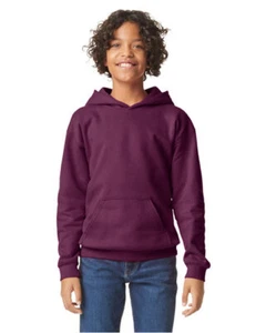 Gildan SF500B Youth Softstyle Midweight Fleece Pouch Pocket Hooded Sweatshirt - Picture 1 of 16