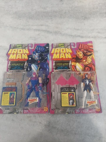 1994 ToyBiz Marvel Comics Iron Man Spider-Woman / Hawkeye Action Figure Cover