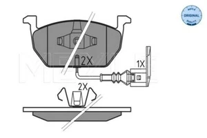 MEYLE 025 220 3517 Disc Brake Pad Set Fits Audi A3 1.8 TFSI quattro 2012-2022 - Picture 1 of 7