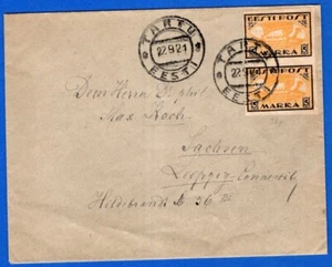 ESTONIA, 1921, PORTADA A ALEMANIA, TARTU CANCELAR, EN MUY BUEN ESTADO  - Imagen 1 de 1