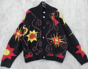 Assets Cardigan Sweater Womens Medium Heavyweight Sun Chunky Knit Celestial Boho - Picture 1 of 12