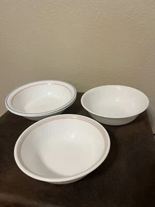4 Corelle Country Blue Red Cornflower SoupCereal Bowls 7 1/4" Blue Flowers - Picture 1 of 8