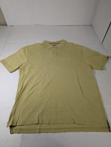 Pendleton Polo Shirt Mens Short Sleeve 100% Pima Cotton Yellow Mustard Sz LG - Picture 1 of 7