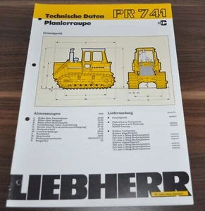 1986 Liebherr PR 741 C Planierraupe Crawler Tractor Dozer Brochure Prospekt - Picture 1 of 5