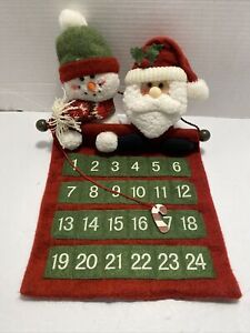 Hängemauer Weihnachtsmann & Schneemann Adventskalender mit Zuckerrohr Marker Stück