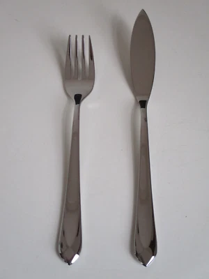 WMF FISCHBESTECK JETTE CROMARGAN PROTECT 2-TEILIG, 1 FISCHMESSER + 1 FISCHGABEL - Bild 1 von 4