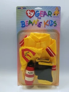 TY Beanie Kids Gear Clothes Firefighter new Jacket boots hat oxygen tank retired - Picture 1 of 12