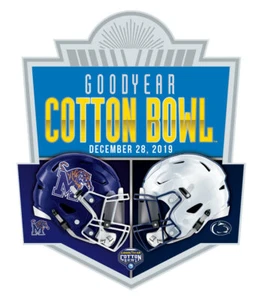 2019 Goodyear Cotton Bowl Pin Lapel Memphis Tigers vs Penn State Nittany Lions - Picture 1 of 1