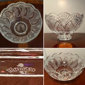 Vintage WATERFORD CRYSTAL Classic Collection 10" Seahorse Pattern Footed Bowl - Picture 1 of 11