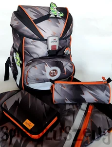 DerDieDas ErgoFlex Exklusiv LED Rucksackset 4tlg Syber Dino Jungen Ranzen 800g - Picture 1 of 9
