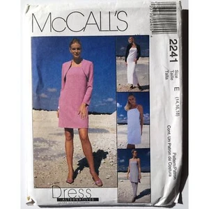 Patrón de costura de colección años 90: vestido de verano, pantalones y encogimiento de hombros B36 B38 B40 - McCall's 2241 G - Imagen 1 de 4