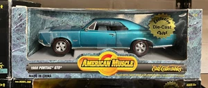 1966 PONTIAC GTO AQUA BLUE 1:18 AMERICAN MUSCLE by ERTL EXCLUSIVE COLOR EDITION - Picture 1 of 4
