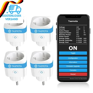 Tasmota Steckdose Mit Stromzähler, EIGHTREE Alexa WLAN Smart Steckdose, Smart Ho - Bild 1 von 12