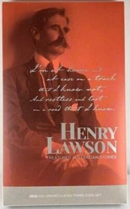 2022 50c 3 Coin Set Henry Lawson Australian Stories - Picture 1 of 2